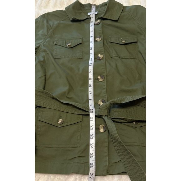 Isaac Mizrahi for Target Single-Breasted Tie Jacket Cotton Blend Women's Size L - Picture 8 of 14